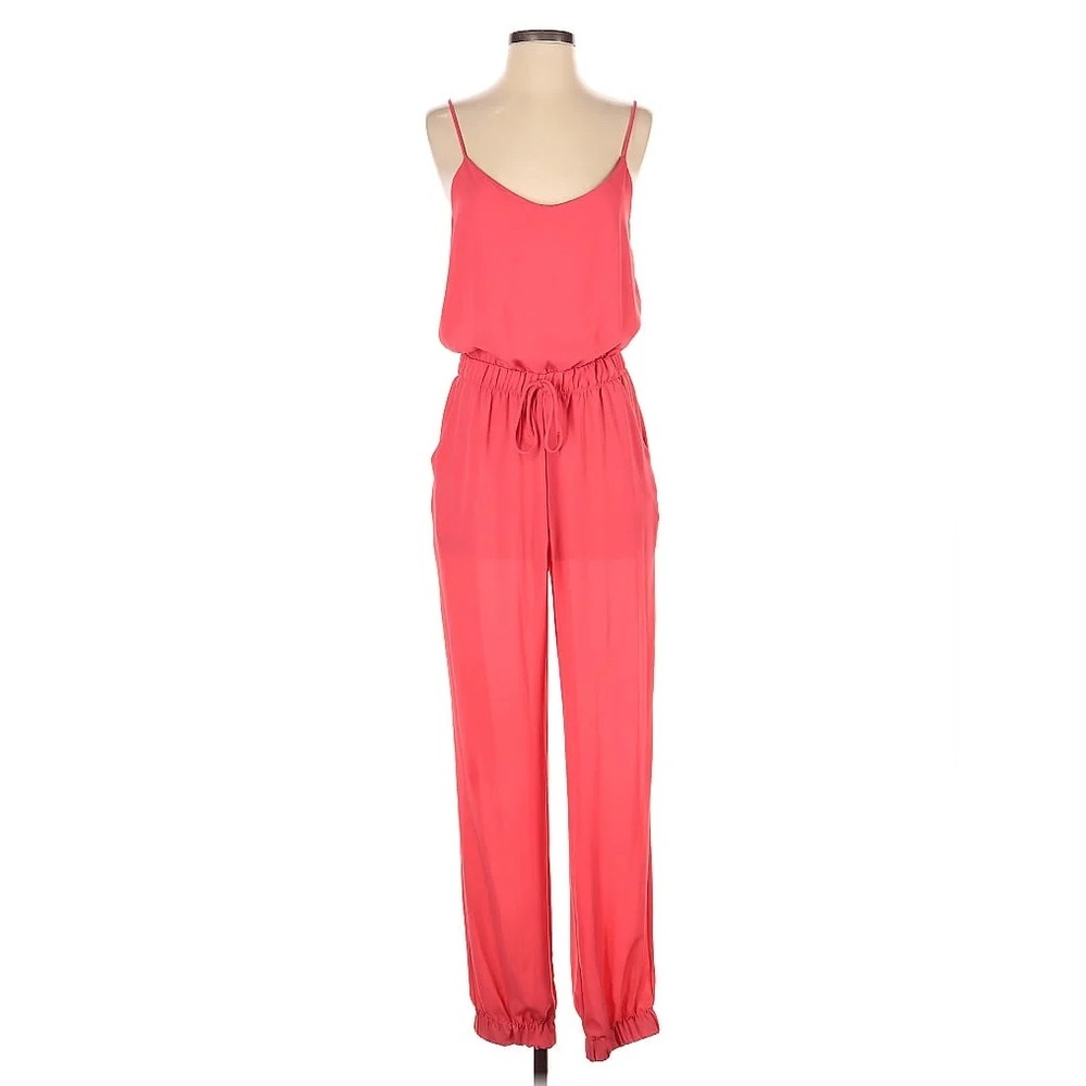 Rumors Coral Pink Red Jumpsuit Women's Size Small